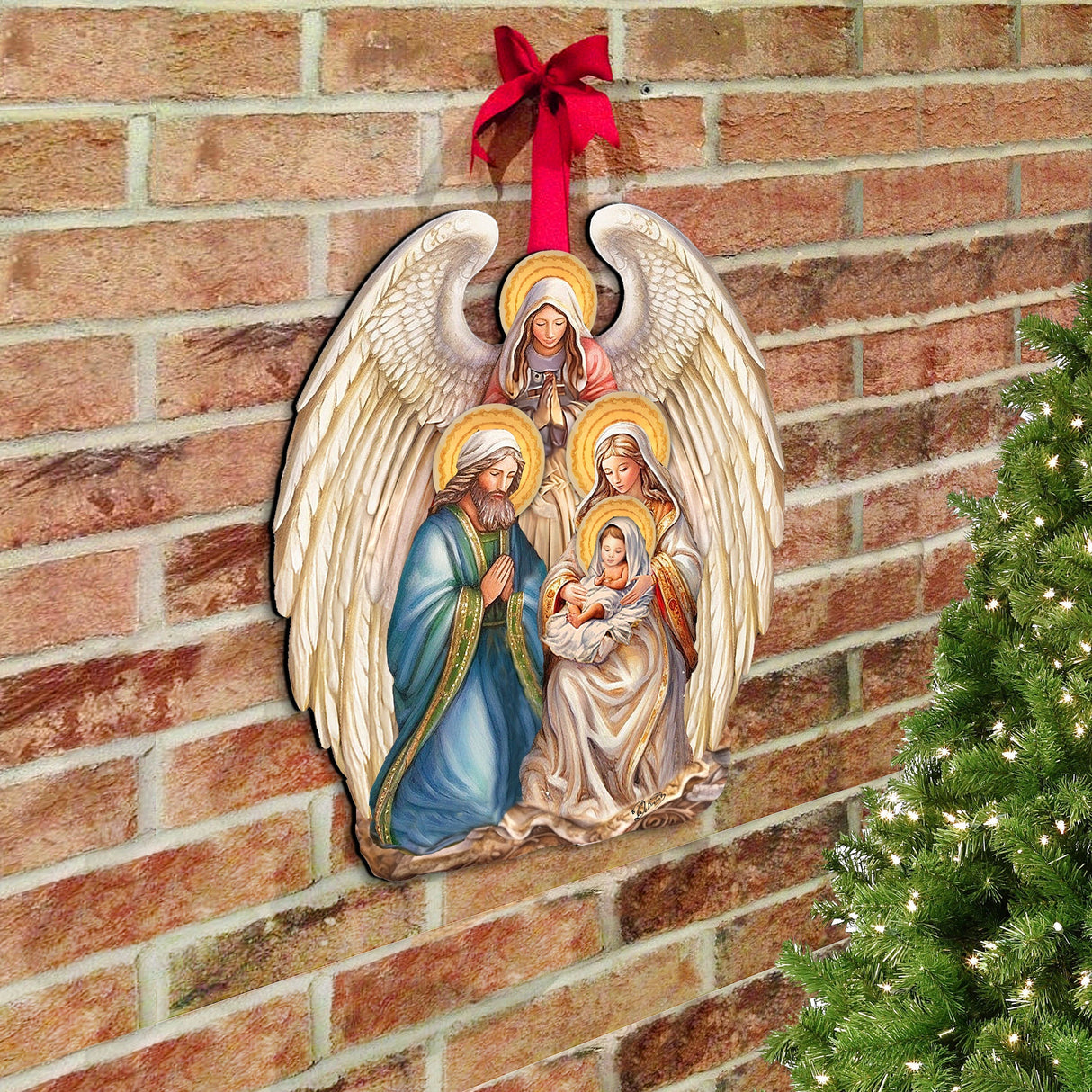 Nativity with Angel Holiday Door Decor  by G. Debrekht - Christmas Decor - 8611056H
