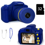 Appareil photo numérique pour enfants 32 Go - Portable, objectif long, vidéo HD, design adapté aux tout-petits - Cadeau idéal pour un anniversaire, un festival ou Noël pour les jeunes photographes