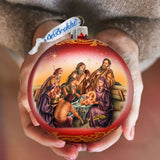 Nostalgic Family Nativity Glass Ornament Limited Edition by G. DeBrekht - Nativity Holiday Decor - 73881R