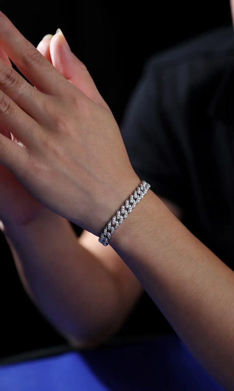 The Light Of Faith Luxury Fashion Mossan Diamond S925 Silver Bracelet - Lootquake