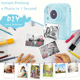 1080P FHD Screen Instant Print Digital Camera - With 3 Rolls Of Paper, 32G TF Card And Card Reader, Puzzle Games, 2.4 Inch Compact And Portable Design Outdoor Photography, Prefect Gift For Halloween Christmas And Thanksgiving