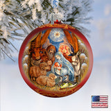 The Birth of the Bright Star Glass Ornament Limited Edition by G. DeBrekht - Nativity Holiday Decor - 73917