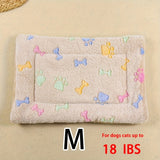 Manta rectangular para mascotas, resistente a la suciedad y para todas las estaciones - Cómoda cama con estampado de pata de perro y corazón (1 unidad)