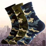 Lot de 3 paires de chaussettes de sport camouflage pour homme - Résistantes, extensibles et côtelées pour toutes les saisons