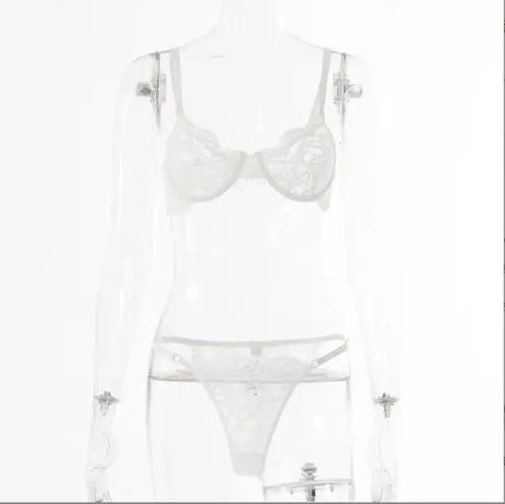 Ladies Underwire Lace Lingerie Suit Fashion - Lootquake