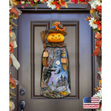 Decoración de Halloween con forma de calabaza de espantapájaros para puerta de G. DeBrekht - Decoración de Halloween para Acción de Gracias - 8114180H