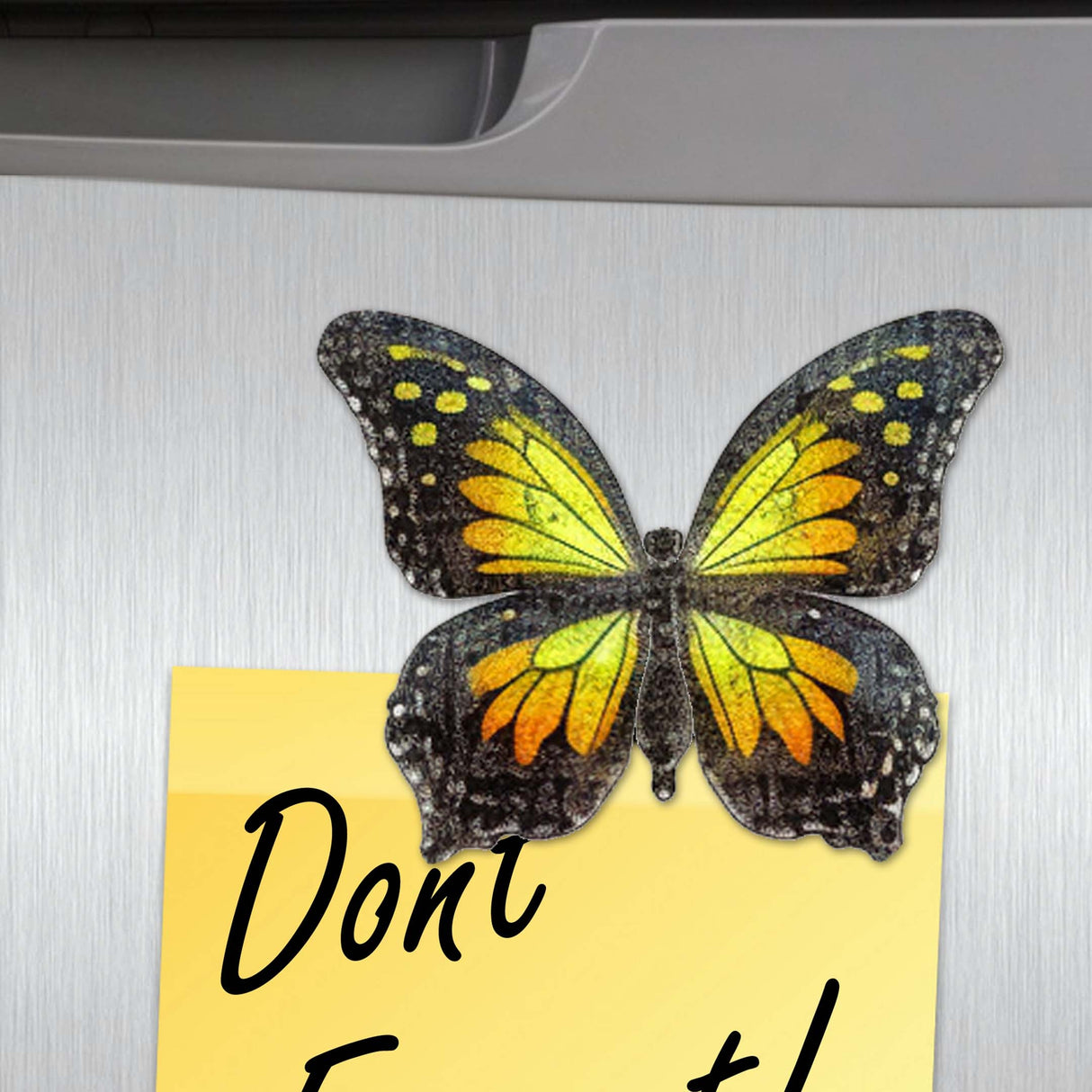 Juego de 6 imanes decorativos de madera con diseño de mariposas de verano de G. Debrekht - Decoración de vida silvestre - 8090012-1G-S6