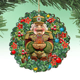 Nutcracker's Wreath Gift Wooden Ornaments by G. DeBrekht - Christmas Decor - 8185321
