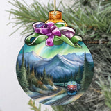 Mountain Glow Express Wooden Ornaments by G.Debrekht - Wildlife Holiday Decor - 870016