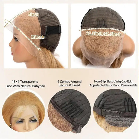 Human Hair Wig Front Lace All Real Hair 13 X4 Headgear - Lootquake