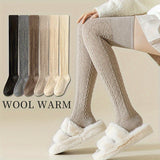 2 Pairs Solid Thigh High Stockings, Slim Fit Knitted Over The Knee Socks, Women's Stockings & Hosiery