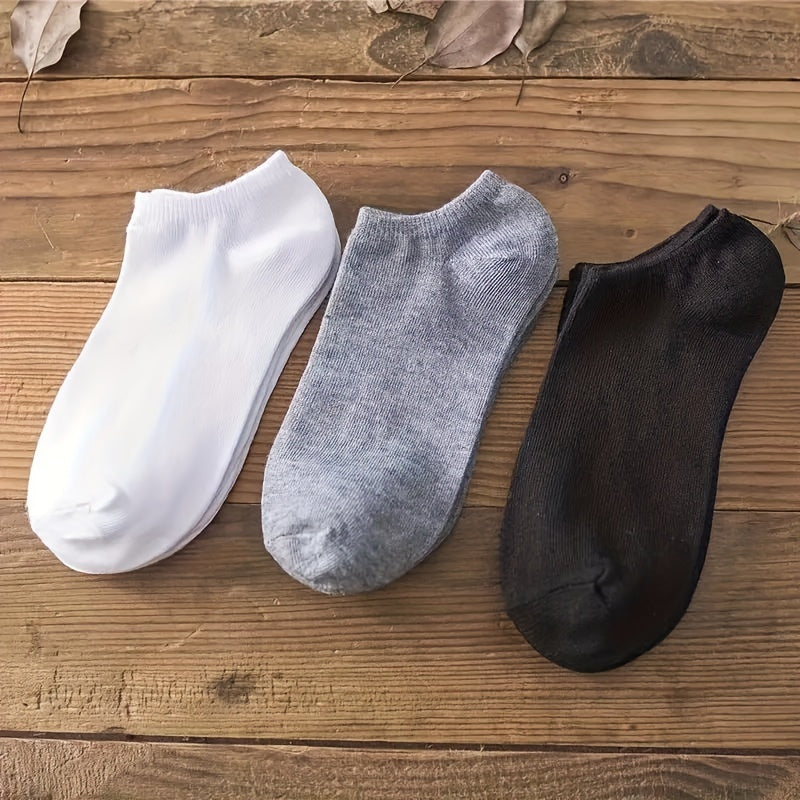 1/3/6/9/15 paires de chaussettes unies simples, chaussettes basses unisexes et polyvalentes, bas et collants pour femmes