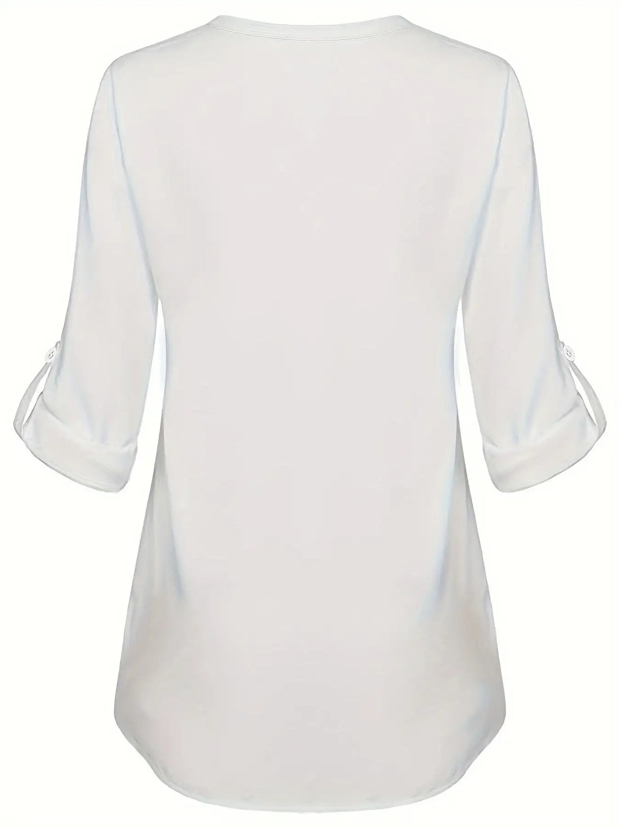 Women's Long Sleeved Simple And Versatile Casual Pearl Button Shirt - Lootquake