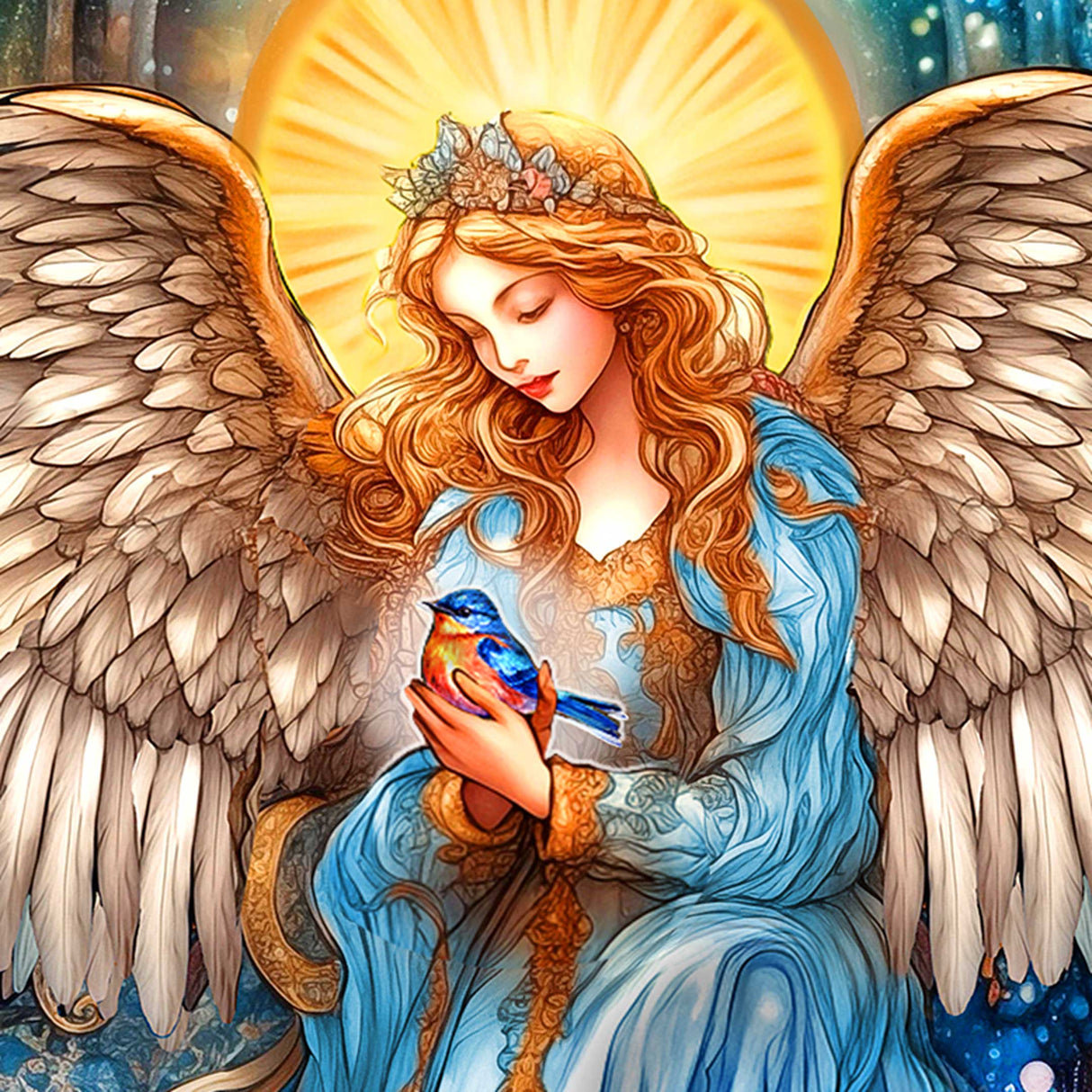 Decoración navideña para puerta "Ángel de la Guarda de la Serenidad" de G. Debrekht - Decoración navideña de Natividad - 8652806H