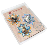 Juego de 3 adornos de madera con forma de copo de nieve de G. Debrekht - Decoración de vida silvestre - 8090143-S3