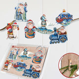 Up-Up and Away Decorative Wooden Clip-on Ornaments Set of 6 by G. Debrekht - Christmas Decor - 8090132C-S6