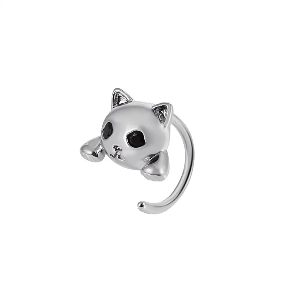 European And American Cute Cat Retro Fashion Minority Design Simple Cute Animal Earrings For Women - Lootquake