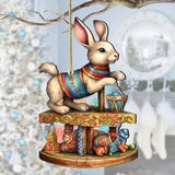 Carousel Bunny with Toys Wooden Ornaments by G. Debrekht - Christmas Decor - 8100195-3