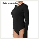 Women's Fashion Simple Solid Color Bodysuit - Lootquake