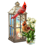 Decoración navideña para puerta con faroles de Cardenales de D. Gelsinger - Decoración navideña - 8461057H-DG