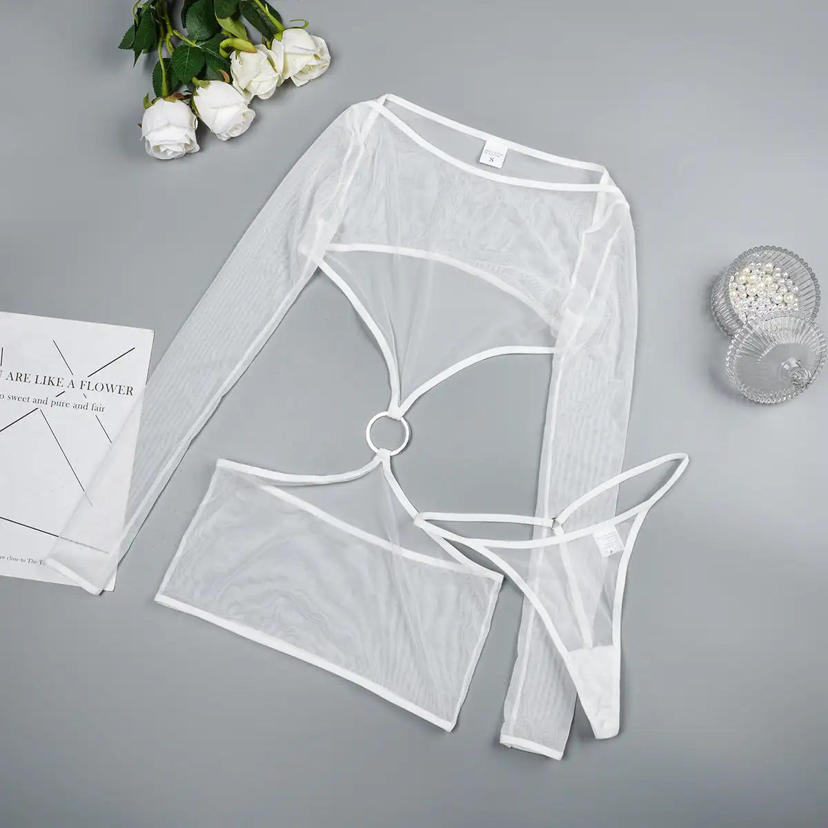 Comfortable Sheer Mesh Design Lingerie - Lootquake