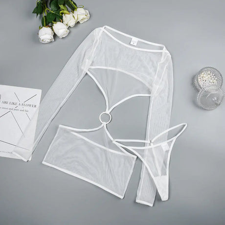 Comfortable Sheer Mesh Design Lingerie - Lootquake