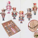 Nutcrackers Decorative Wooden Clip-on Ornaments of 6 by G. Debrekht - Christmas Decor - 8090008C-S6