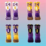 4 Pairs Of Men's Mid Crew #23/24 Sport Socks, Sweat-absorbing Comfy Breathable Socks For Men's Basketball Training, Running Outdoor Activities