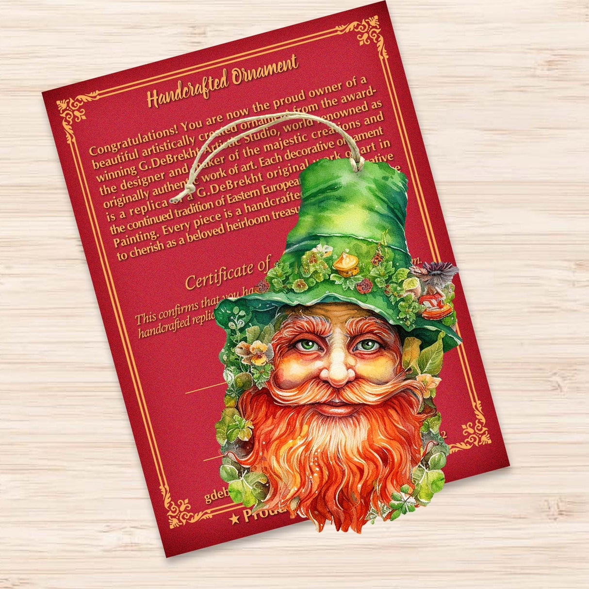 Happy St. Patrick Day Wooden Ornaments by G. DeBrekht Easter Spring Decor - 8652779