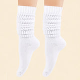 6 Pairs Solid Knitted Socks, Simple & Comfy Slouchy Socks, Women's Stockings & Hosiery