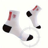 5/10 Pairs of Men's Color Block Crew Socks - Warm, Thermal, Breathable, Comfy, Casual, Unisex, Outdoor, Winter, Fall Wearing Essentials