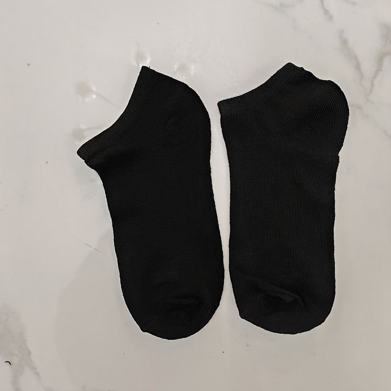 Lot de 3 paires de chaussettes de cheville simples et solides pour homme, confortables, respirantes, douces et absorbantes pour l'extérieur