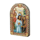 Christening Wooden Gold Plated Religious Christian Sacred Icon - Inspirational Icon Decor - 86043