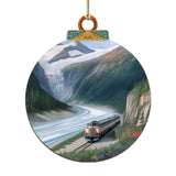Adornos de madera del Ferrocarril de Montaña de Alaska de G.Debrekht - Decoración navideña con temática de vida silvestre - 870042