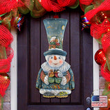 Old World Christmas Snowman Door Decor by G. DeBrekht - Christmas Santa Snowman Decor - 8116420H