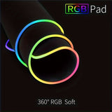 Alfombrilla de ratón RGB para juegos con control táctil, 15 modos de iluminación, alfombrilla de teclado extendida con base de goma antideslizante - 80 x 30 cm