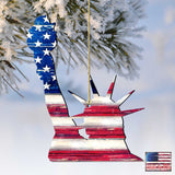 Adornos rústicos de madera de la Estatua de la Libertad - Decoración patriótica estadounidense - 8198918