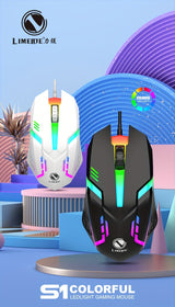 Ratón USB universal con cable y luz: sensor óptico de alta precisión, diseño ergonómico, luces LED luminosas, listo para usar, compatible con computadoras de escritorio, portátiles y juegos de eSports. Ratón para juegos competitivos, económico y duradero.