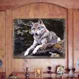 Arte mural de madera con diseño de lobo de Nature Wonders - Decoración de vida silvestre - 95287B