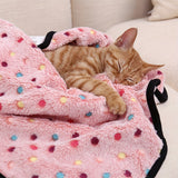 Manta para mascotas de franela de terciopelo coral, colcha para perros y gatos, manta para perros