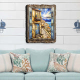 Coastal Town Window View Wall Art by G. DeBrekht Coastal Decor - 8492102W