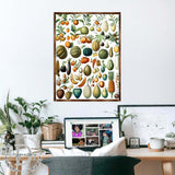 Póster Montessori de madera con frutas - Póster educativo para niños - Decoración para el aula - Estética - 310224