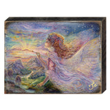 Aurora Fantasy Wooden Wall Art by Josephine Wall - Fantasy Decor - 852113B-JW