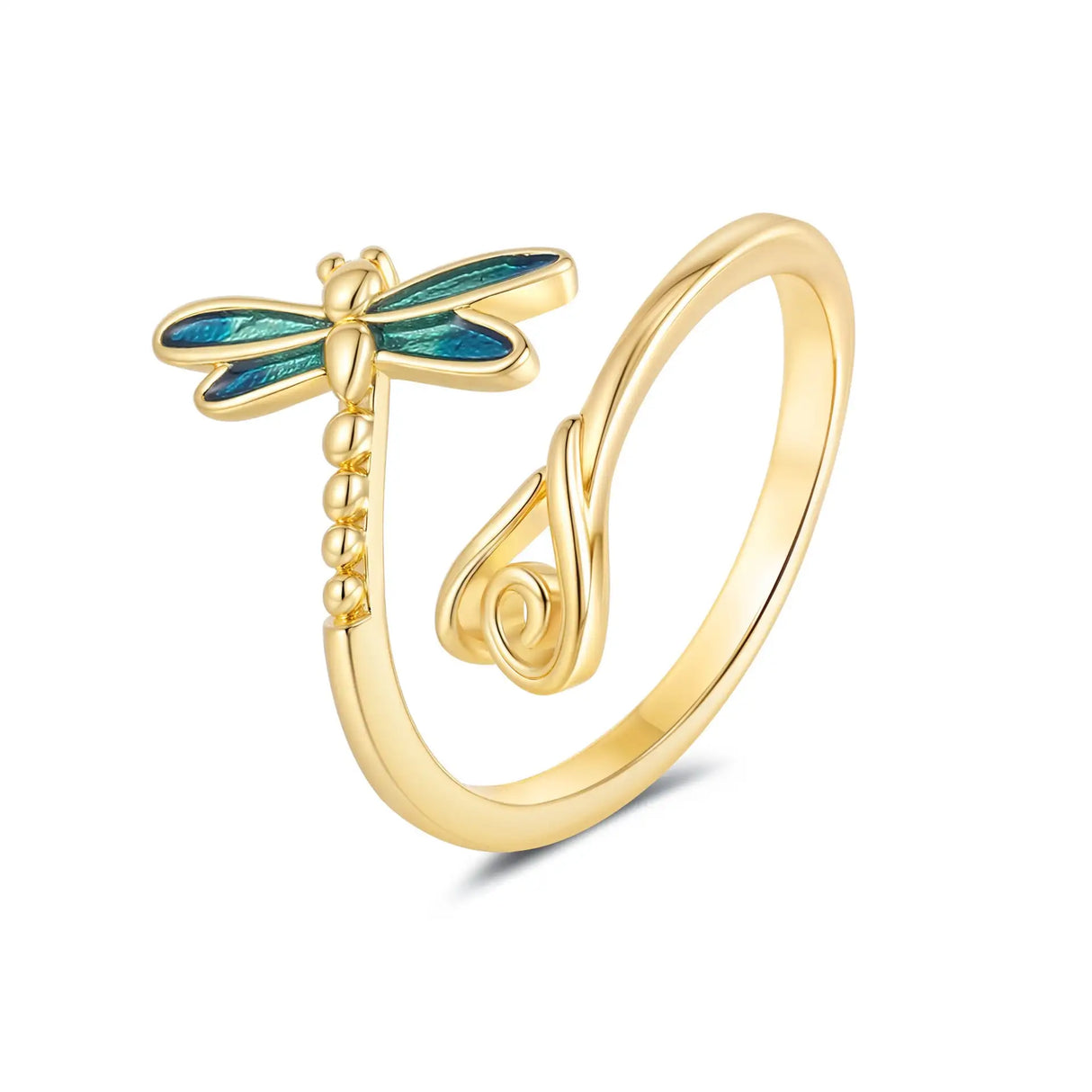 Blue Dragonfly Ring Female Exquisite Epoxy - Lootquake