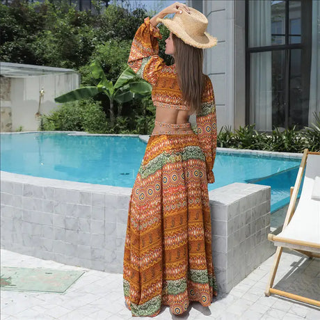 Women's Floral Large Hem Dress - Lootquake