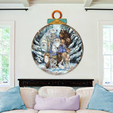 Gather in Peace Father Winter Animals Wall Hanger by J. Bergsma - Christmas Decor - 8591968H-JB