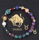 Natural Volcanic Rock Electroplating Twelve Constellations Bracelets - Lootquake