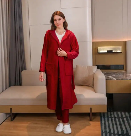 Women's Fibre Velvet Gown Set - Lootquake