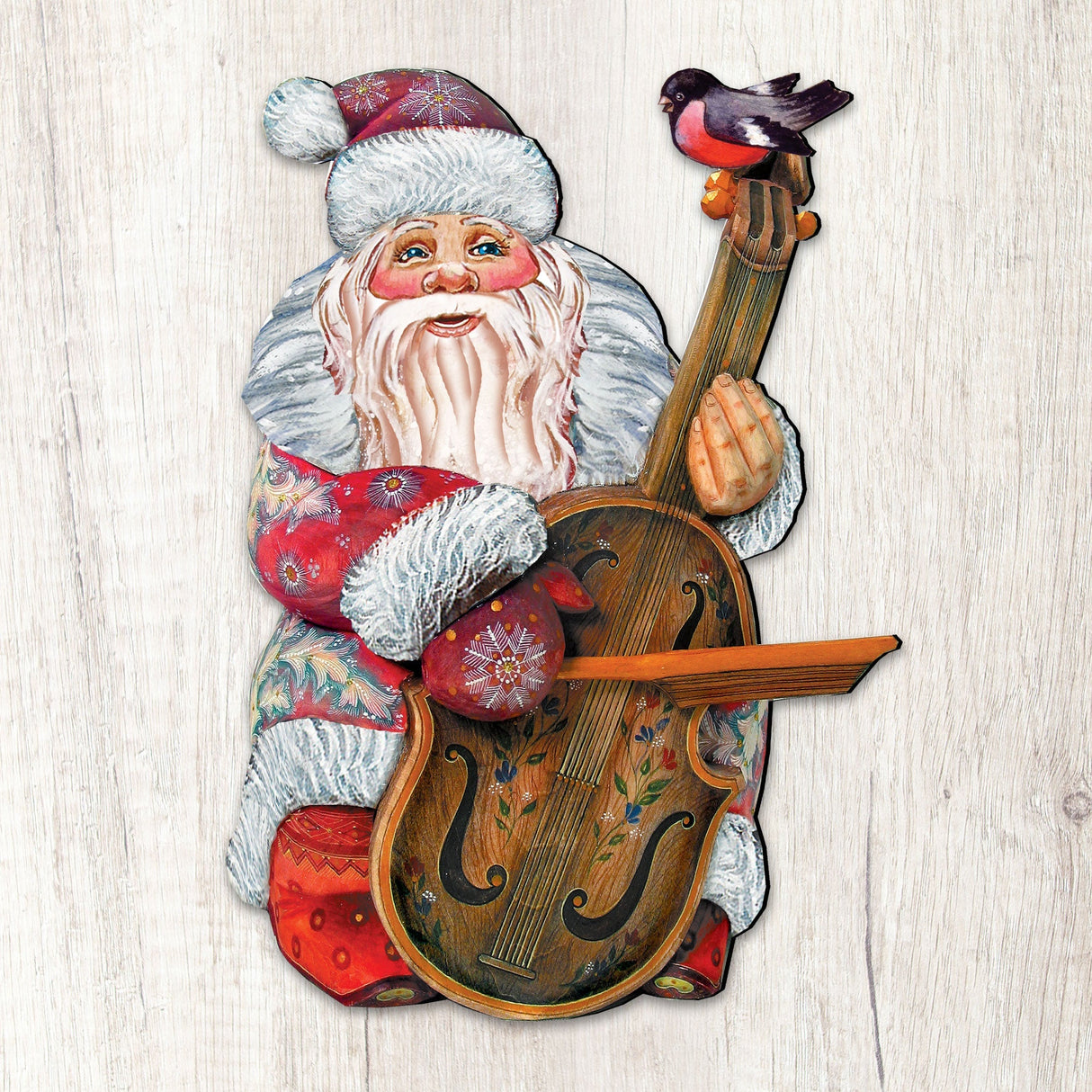 Decoración navideña para puerta con Papá Noel y violín de G. DeBrekht - Decoración navideña con muñeco de nieve y Papá Noel - 8116210H