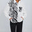 Ladies' Collar Print Button Chest Pocket Fashionable Shirt - Lootquake